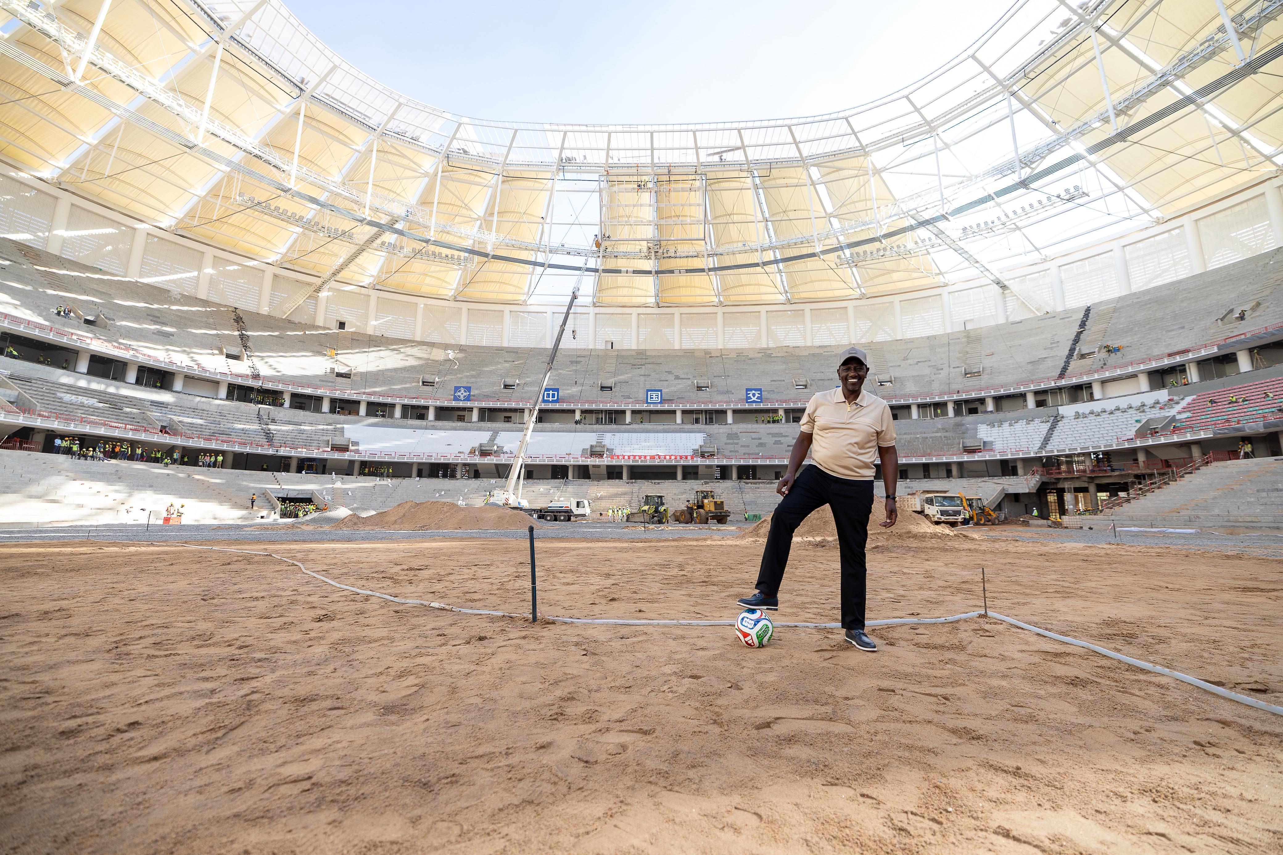 President Ruto tells off critics as Talanta Stadium nears completion