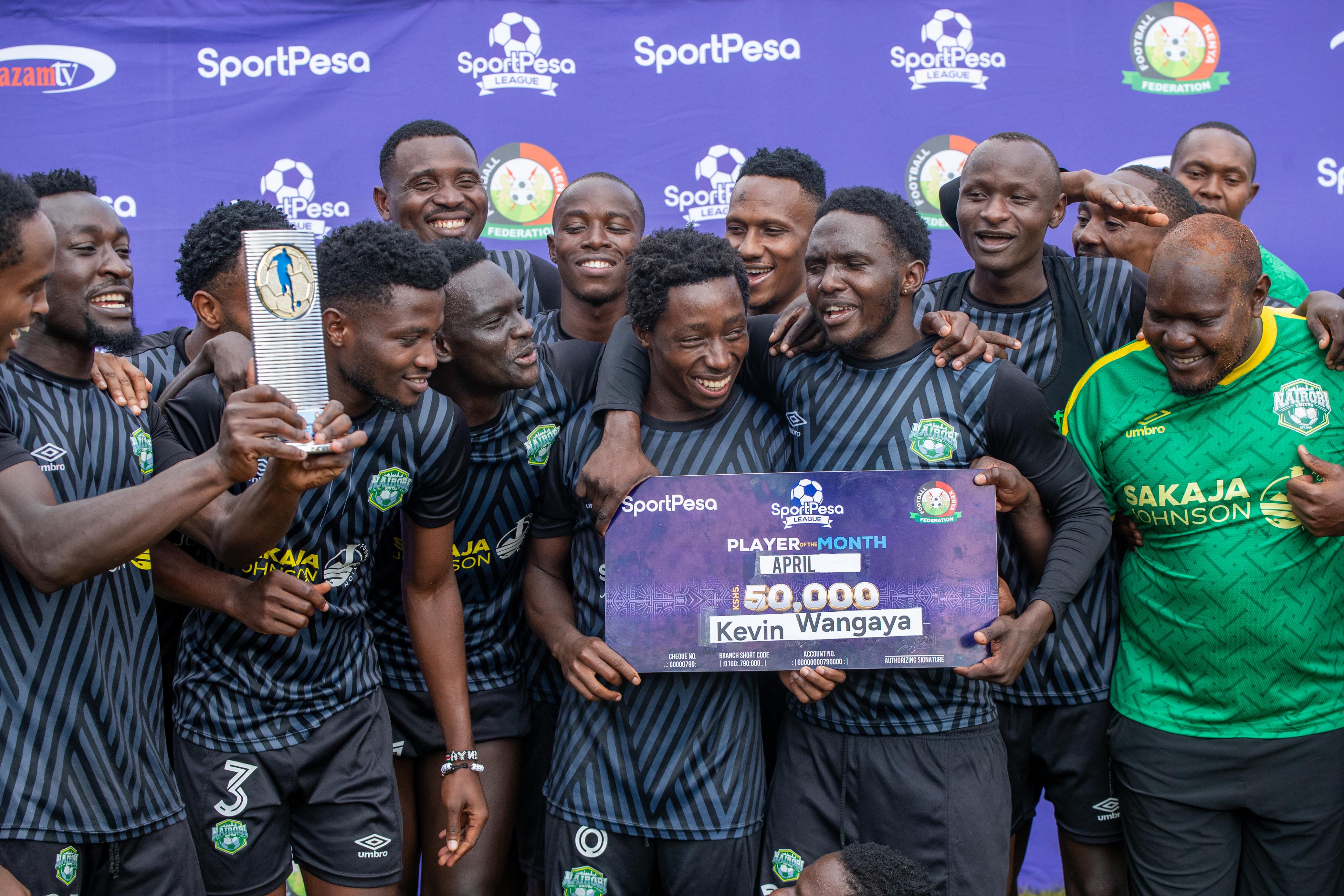 Nairobi United’s Wangaya wins April SportPesa Player of the Month award