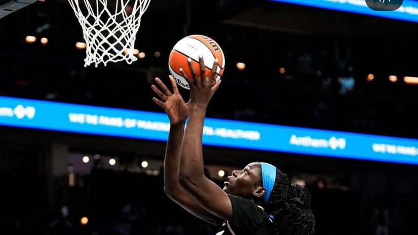 Madina Okot shines with first WNBA double-double against Aces
